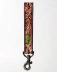American Darling ADBRF129 Hand Tooled Genuine Leather Handle Strap For Wristlet Bags