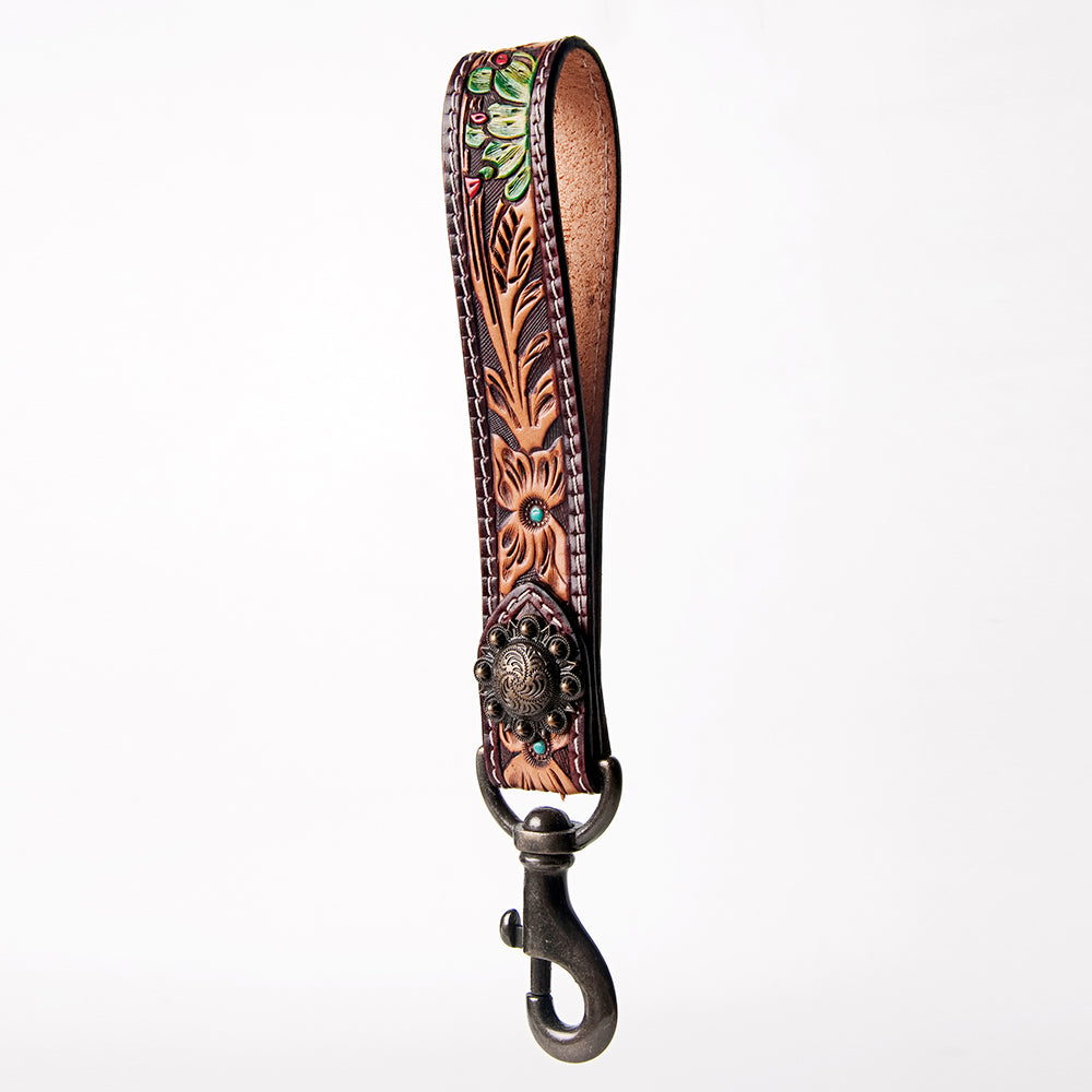 American Darling Hand Tooled Genuine Leather Handle Strap for Wristlet Bag Phone Wrist Keychain Wallet Purse Clutch Cellphone