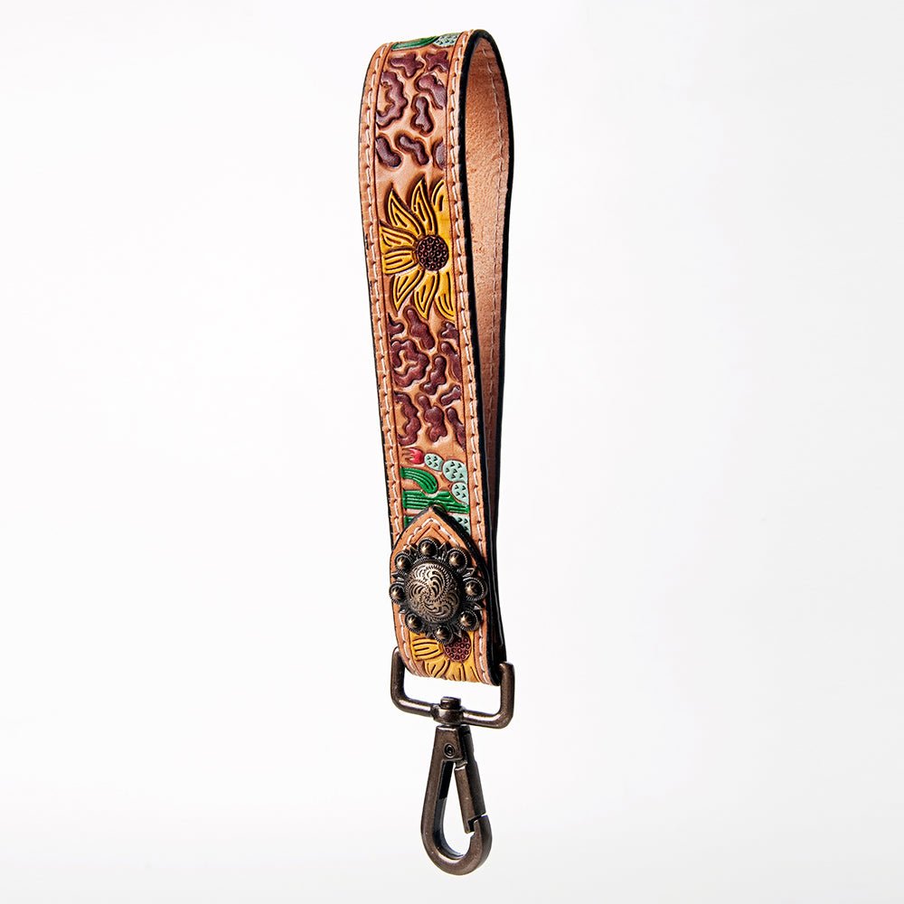 American Darling Full Grain Genuine Leather Handle Strap For Wristlet Bags