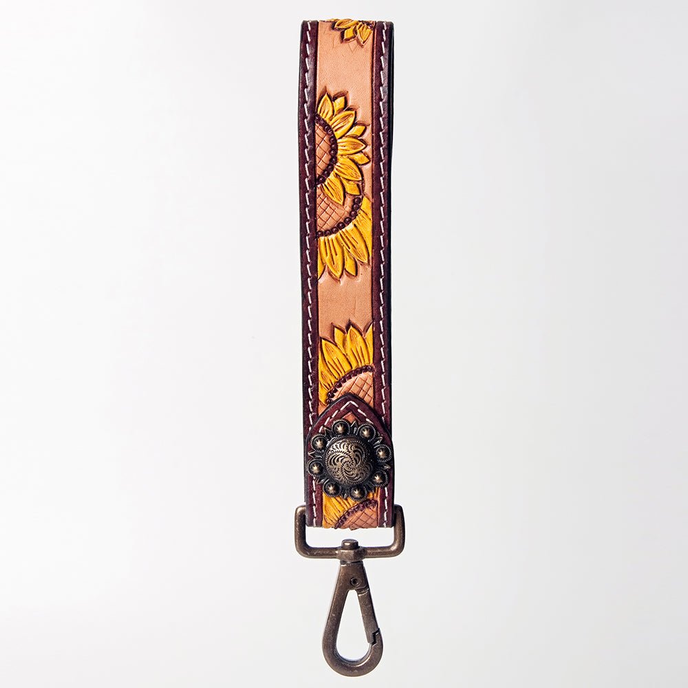 American Darling Full Grain Genuine Leather Handle Strap For Wristlet Bags