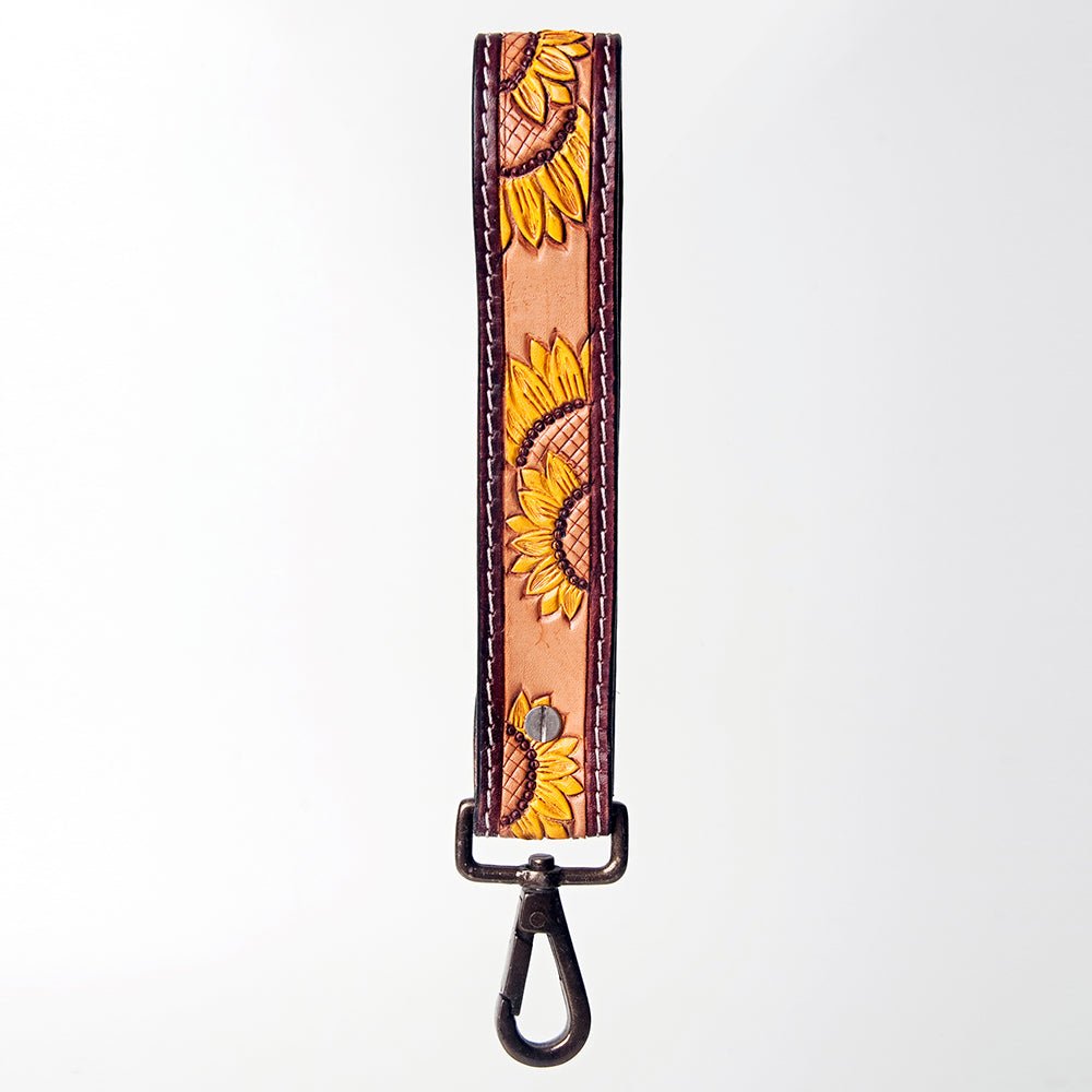 American Darling Full Grain Genuine Leather Handle Strap For Wristlet Bags