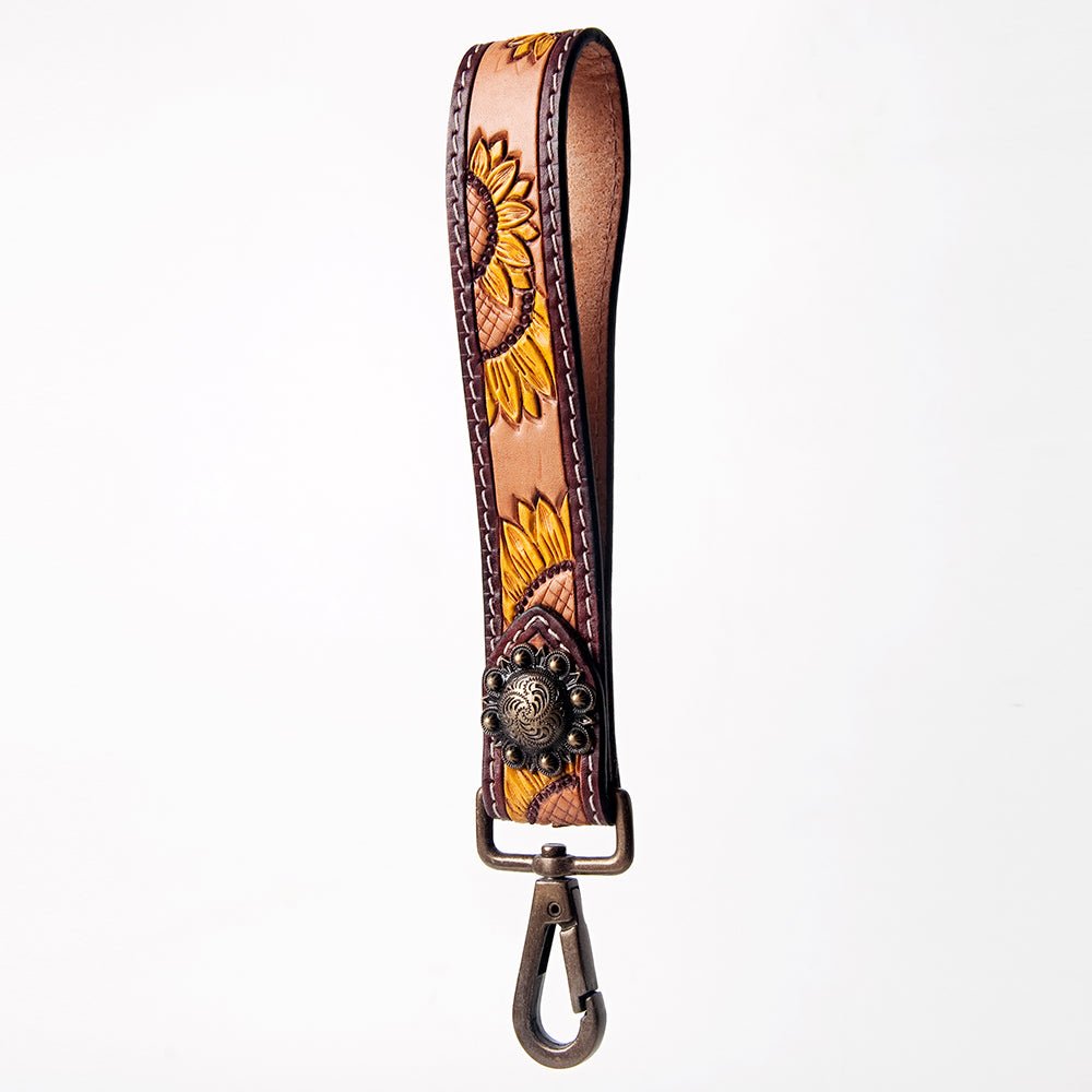 American Darling Full Grain Genuine Leather Handle Strap For Wristlet Bags