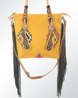 American Darling ADBG540DAR1 Tote Hand Tooled Saddle Blanket Genuine Leather Women Bag Western Handbag Purse