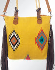 American Darling ADBG541DAR1 Tote Hand Tooled Saddle Blanket Genuine Leather Women Bag Western Handbag Purse
