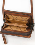 American Darling ADBG544 Wallet Hand Tooled Genuine Leather Women Bag Western Handbag Purse