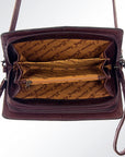American Darling ADBG559 Organiser Hand Tooled Genuine Leather Women Bag Western Handbag Purse