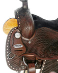 HILASON Western Horse Saddle American Leather Ranch Roping Cowboy | Hand Tooled Wade & For Horses