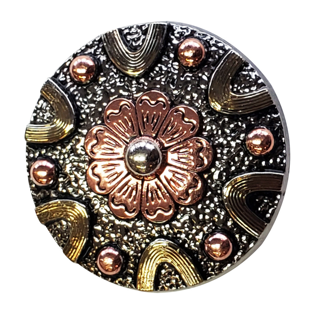 HILASON Western Screw Back 3 Tone Finishing Concho Horse Saddle &amp; Tack