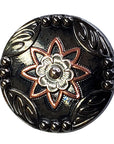 HILASON Western Screw Back 3 Tone Antique Floral Finishing Concho Saddle & Tack