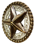 1 1/4 In Hilason Western Horse Star Screw Back 2 Tone Finishing tackHeadstall Saddle Concho
