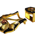 HILASON Western Antique Gold & Copper Finishing Buckle Concho Saddle & Tack