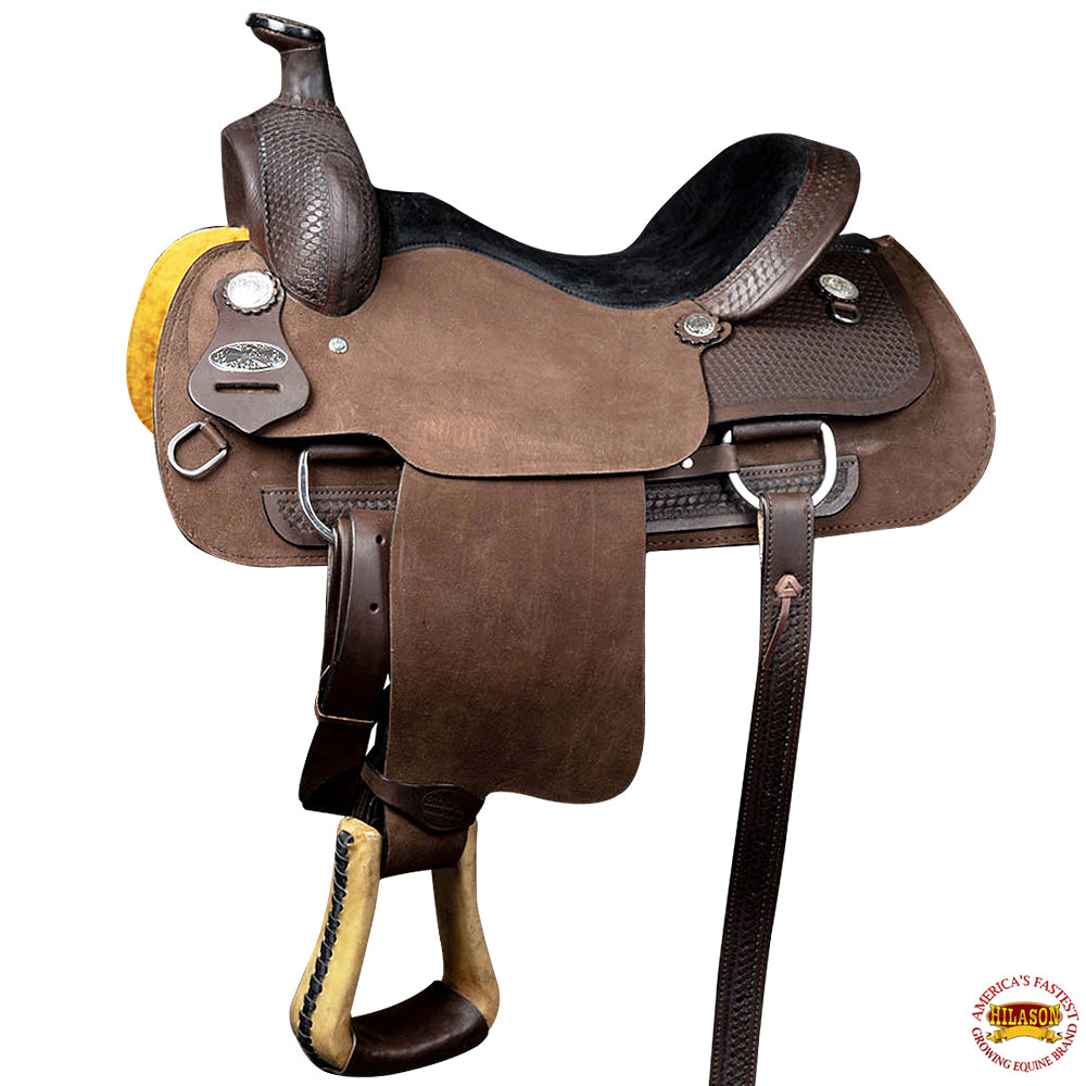 Western Horse Saddle American Leather Ranch Roping Cowboy Hilason