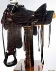Western Horse Wade Saddle American Leather Ranch Roping Dark Brown Hilason