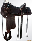 Western Horse Wade Saddle American Leather Ranch Roping Dark Brown Hilason