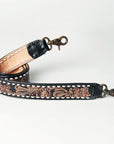 American Darling ADSTF105WHBU Hand Tooled Genuine Leather Crossbody Handle Strap For Bags