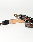 American Darling ADSTF105WHBU Hand Tooled Genuine Leather Crossbody Handle Strap For Bags