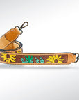 American Darling ADSTF127 Hand Tooled Genuine Leather Crossbody Handle Strap For Bags