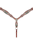 American Darling Western Horse Leaf Genuine Leather Headstall Tack Set