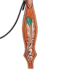 American Darling Western Horse Leaf Genuine Leather Headstall Tack Set