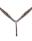 American Darling Western Horse Floral Headstall Tack Set Genuine Leather