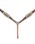 American Darling Western Horse Floral Headstall Tack Set Genuine Leather