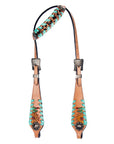 American Darling Western Horse Floral Headstall Tack Set Genuine Leather