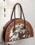 American Darling Taco Hair-On Hand Tooled Genuine Leather Western Women Bag Handbag Purse | Travel Bags College Casual