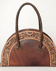 American Darling Taco Hair-On Hand Tooled Genuine Leather Western Women Bag Handbag Purse | Travel Bags College Casual