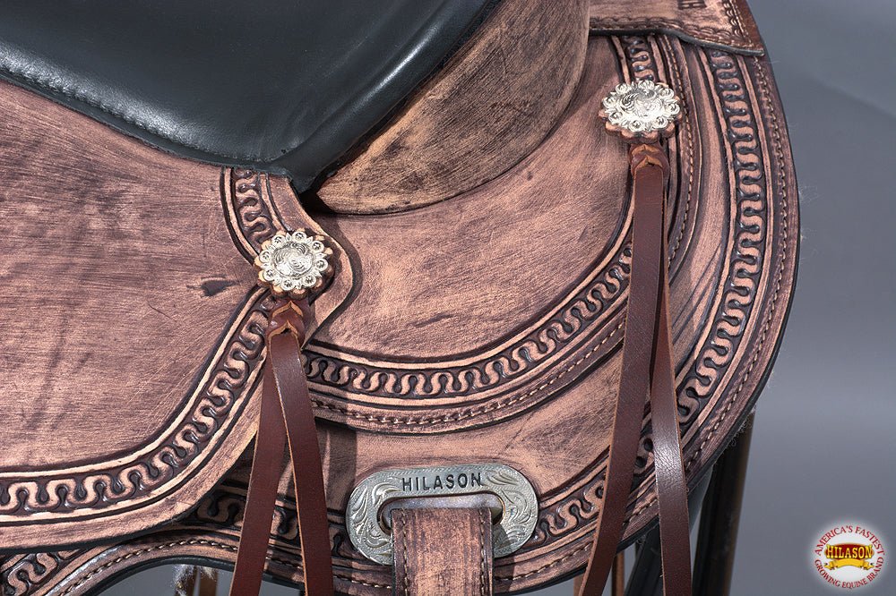Western Trail Saddle With High Quality American Leather And Durable Flexible Tree
