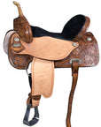 Western Horse Saddle Hilason In American Leather Flex Tree Barrel Trail