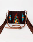 American Darling Saddle Blanket Genuine Leather Women Bag Western Handbag Purse