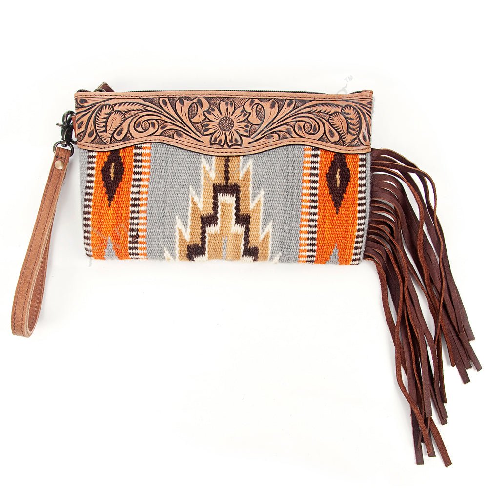 American Darling Wristlet Genuine Leather Women Bag W. Handbag Purse –