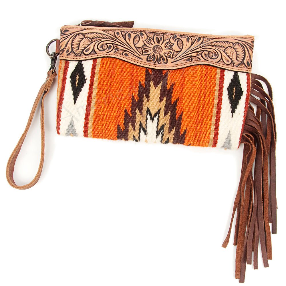 American Darling Wristlet Genuine Leather Women Bag W. Handbag Purse –