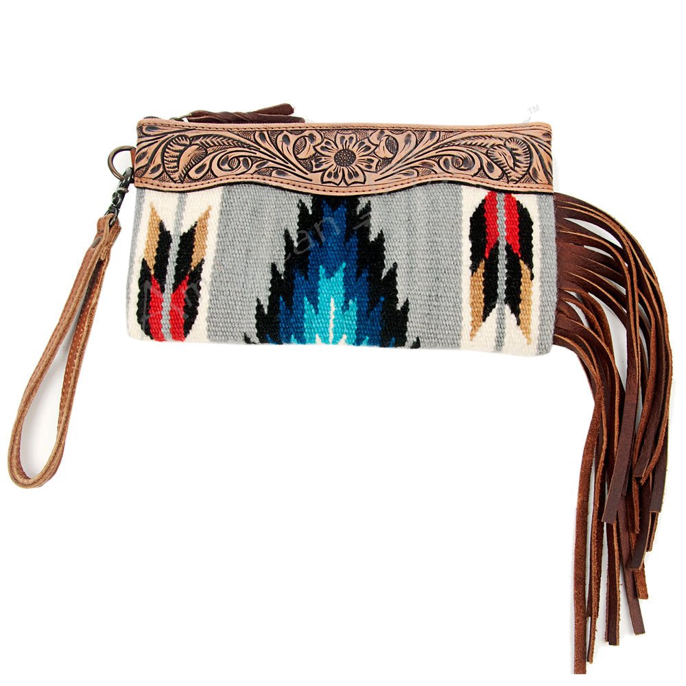 American Darling Wristlet Genuine Leather Women Bag W. Handbag Purse –