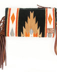 American Darling ADBG344D10 Wristlet Hand Tooled Saddle Blanket Genuine Leather Women Bag Western Handbag Purse