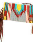 American Darling ADBG344D11 Wristlet Hand Tooled Saddle Blanket Genuine Leather Women Bag Western Handbag Purse