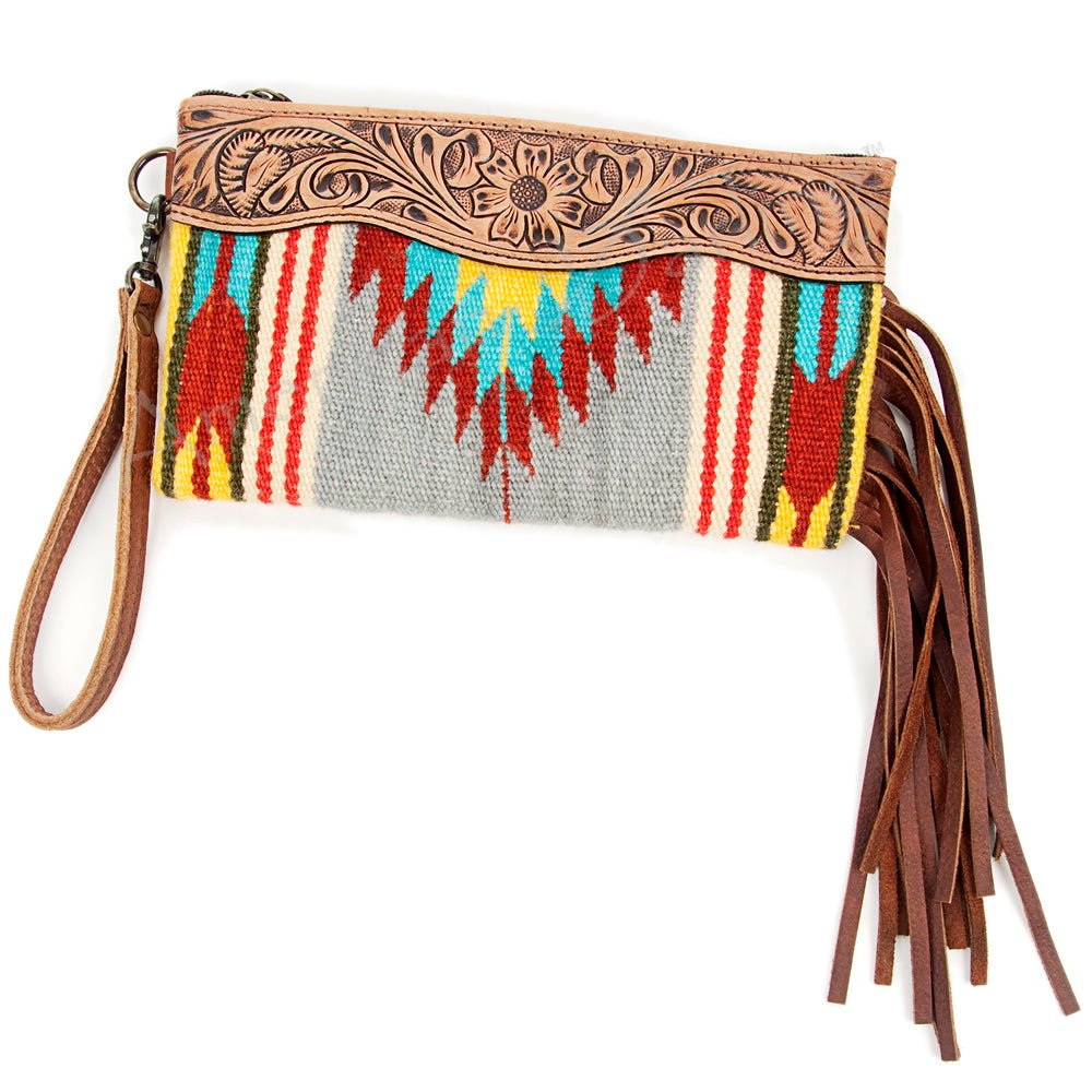 American Darling Wristlet Genuine Leather Women Bag W. Handbag Purse –