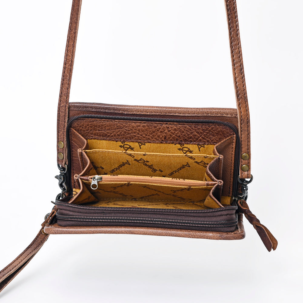 American Darling Organizer Hair On Genuine Leather Western Women Bag Handbag Purse | for Cute Travel