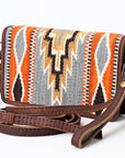 American Darling Organizer Saddle Blanket Genuine Leather Western Women Bag Handbag Purse | for Cute Travel