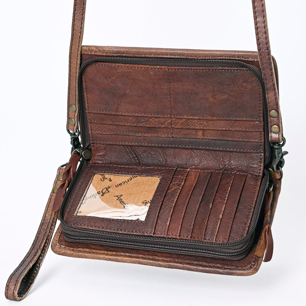 American Darling Organizer Hair On Genuine Leather Western Women Bag Handbag Purse | for Cute Travel
