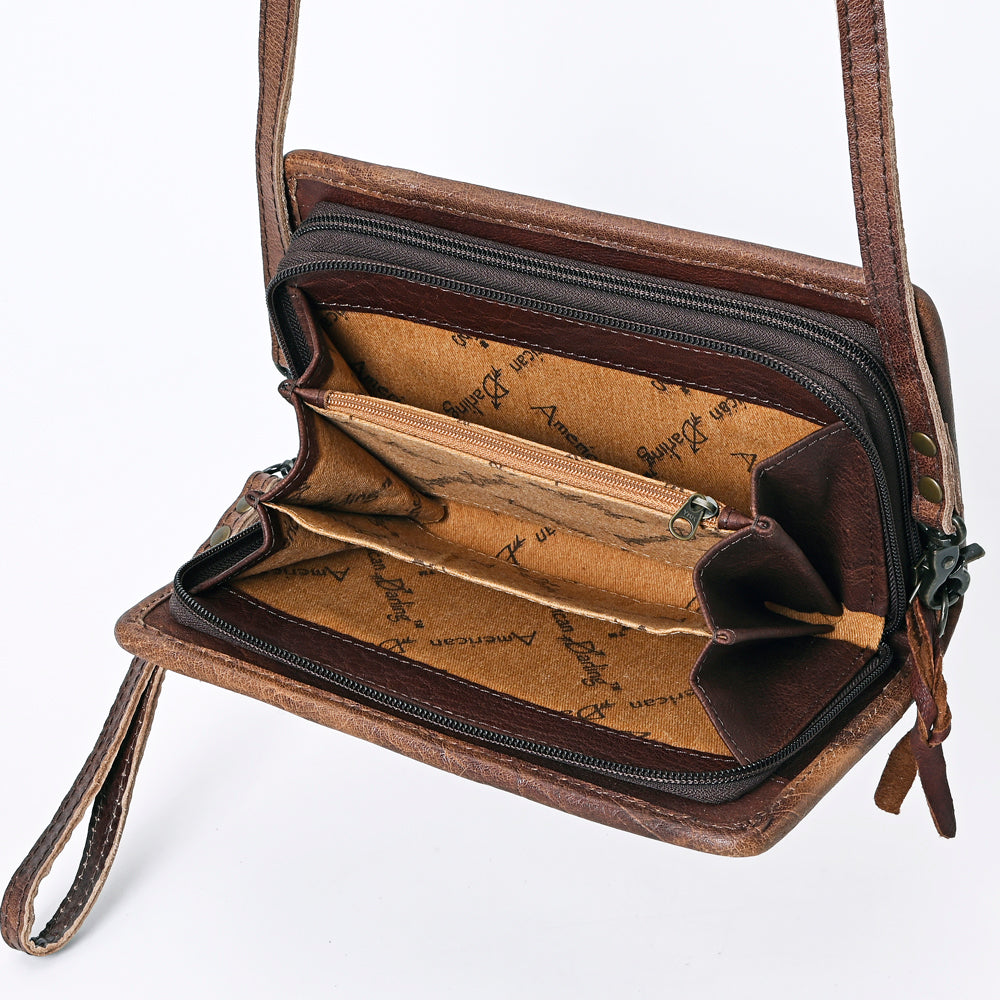 American Darling Organizer Hair On Genuine Leather Western Women Bag Handbag Purse | for Cute Travel