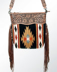 American Darling Signature Crossbody Hand Tooled Saddle Blanket Genuine Leather Women Bag Western Handbag Purse