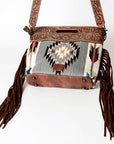 American Darling Clutch Hand Tooled Saddle Blanket Genuine Leather Women Bag Western Handbag Purse