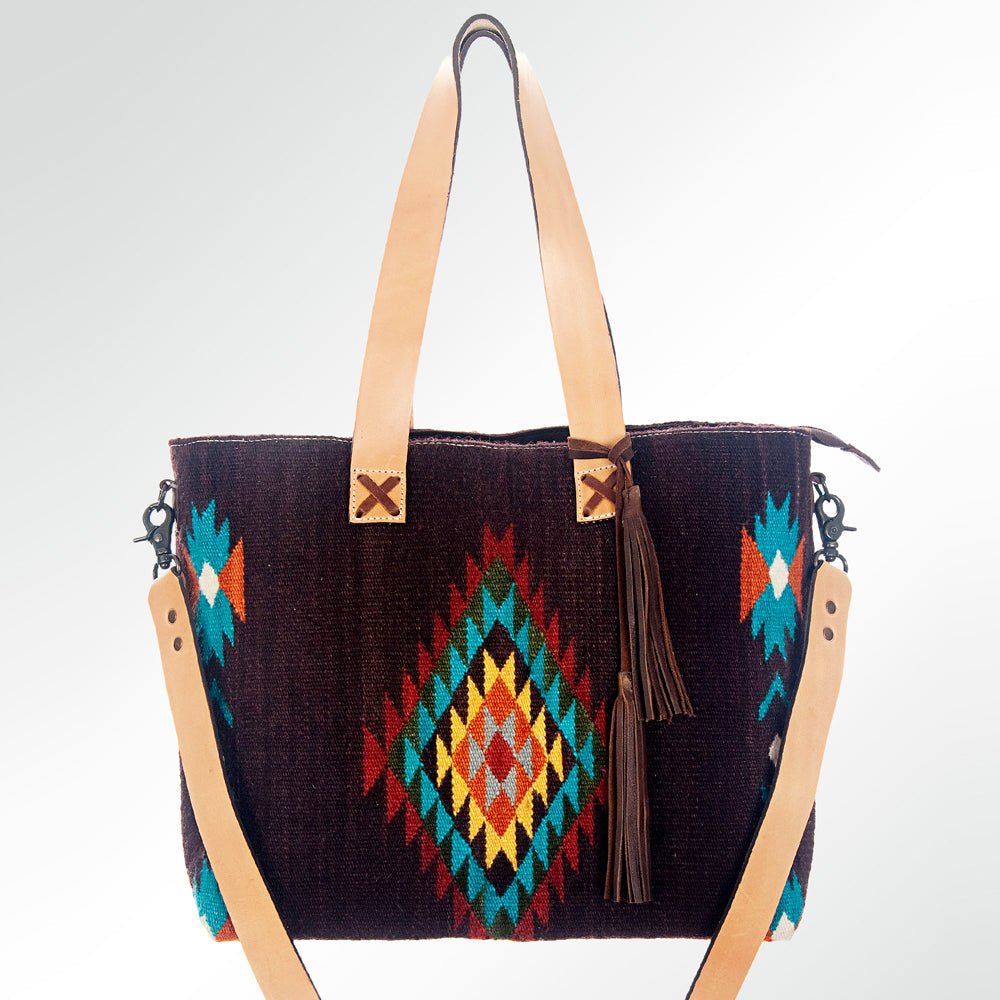 American Darling ADBG573D1 Tote Saddle Blanket Genuine Leather Women Bag Western Handbag Purse