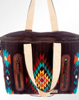 American Darling ADBG573D1 Tote Saddle Blanket Genuine Leather Women Bag Western Handbag Purse
