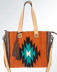 American Darling ADBG573D1 Tote Saddle Blanket Genuine Leather Women Bag Western Handbag Purse