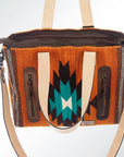 American Darling ADBG573D1 Tote Saddle Blanket Genuine Leather Women Bag Western Handbag Purse
