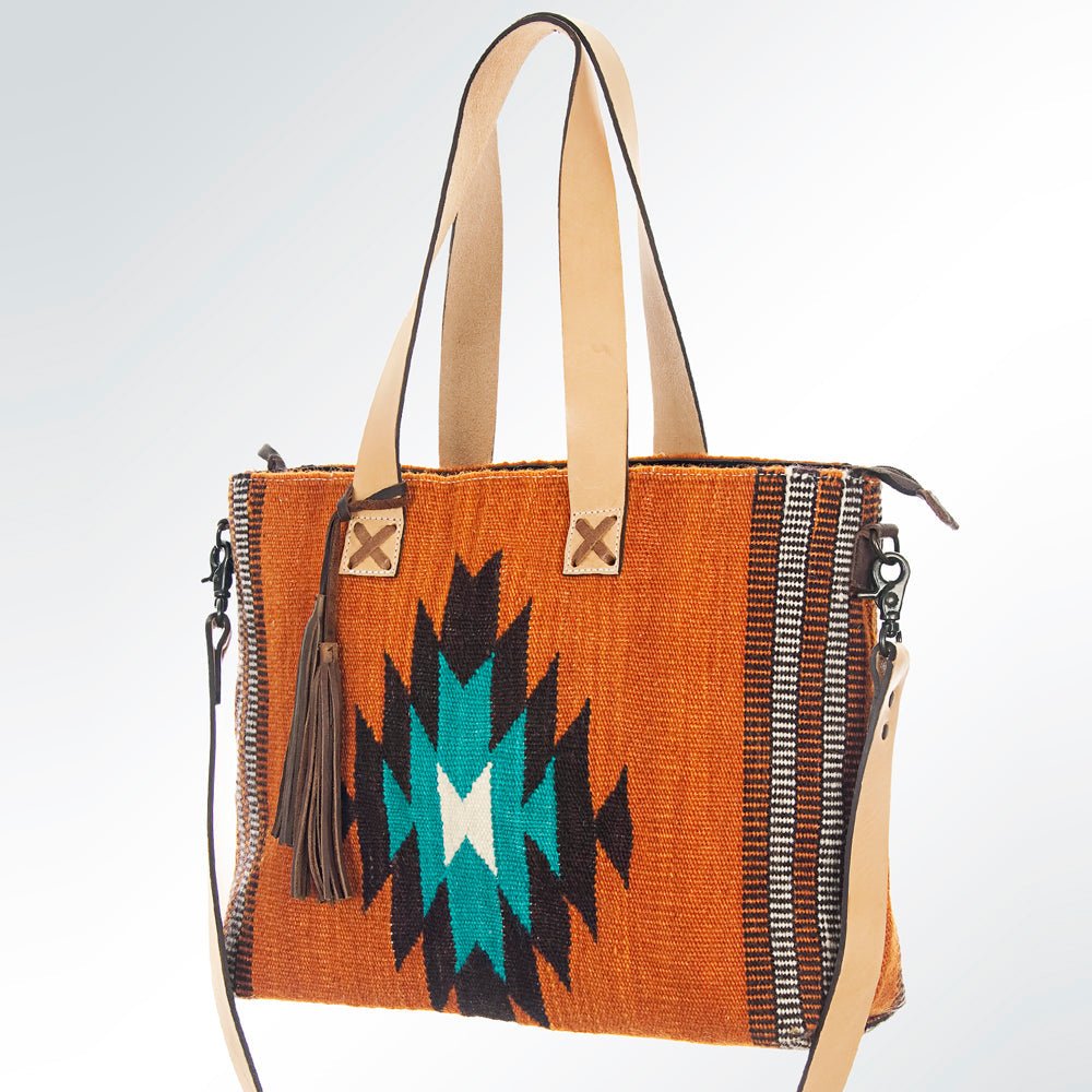 American Darling ADBG573D1 Tote Saddle Blanket Genuine Leather Women Bag Western Handbag Purse