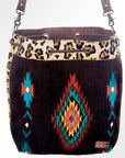 American Darling ADBG574D1 Large Crossbody Saddle Blanket Hair On Genuine Leather Women Bag Western Handbag Purse