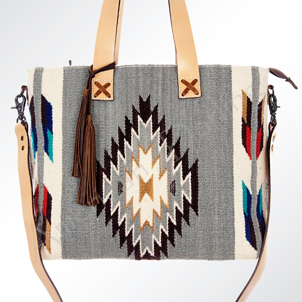American Darling Tote Saddle Blanket Genuine Leather Women Bag Western Handbag Purse